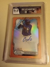 2019 Bowman Sterling Orelvis Martinez #40/75 ORANGE AUTOGRAPH #BSPA-OM HGA 9.5
