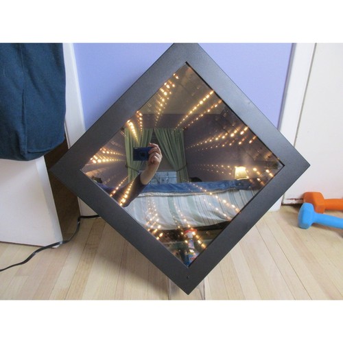 Vtg Can You Imagine Box Infinity Mirror with Stand Multiple Settings Works Great - Bild 2 von 17