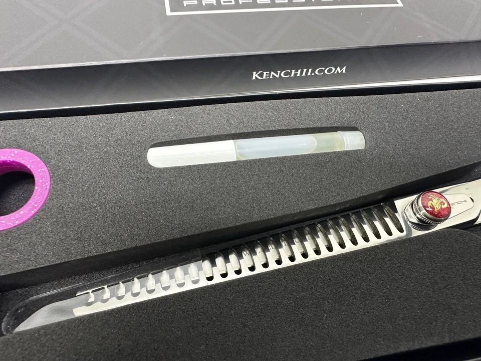 Tijeras de aseo para perros Kenchii Scorpion, 24 tijeras para mezclar dientes, tijeras para perros f Foto 3 de 4