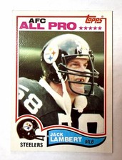 Jack Lambert 1982 Topps All-Pro (HOF) Pittsburgh Steelers #213 NRMT