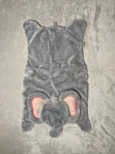 LevTex Baby Elephant Plush Gray Play Mat Security Lovey Floral Tummy 30” X 17