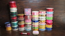 Assorted Ribbon Lot 67 New  Used Spools Crafts Gift Wrap