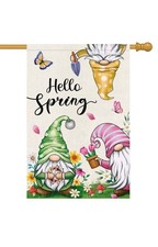 Heyfibro Hello Spring Garden Flag Spring Summer Gnomes Garden Flag 28x40 Double