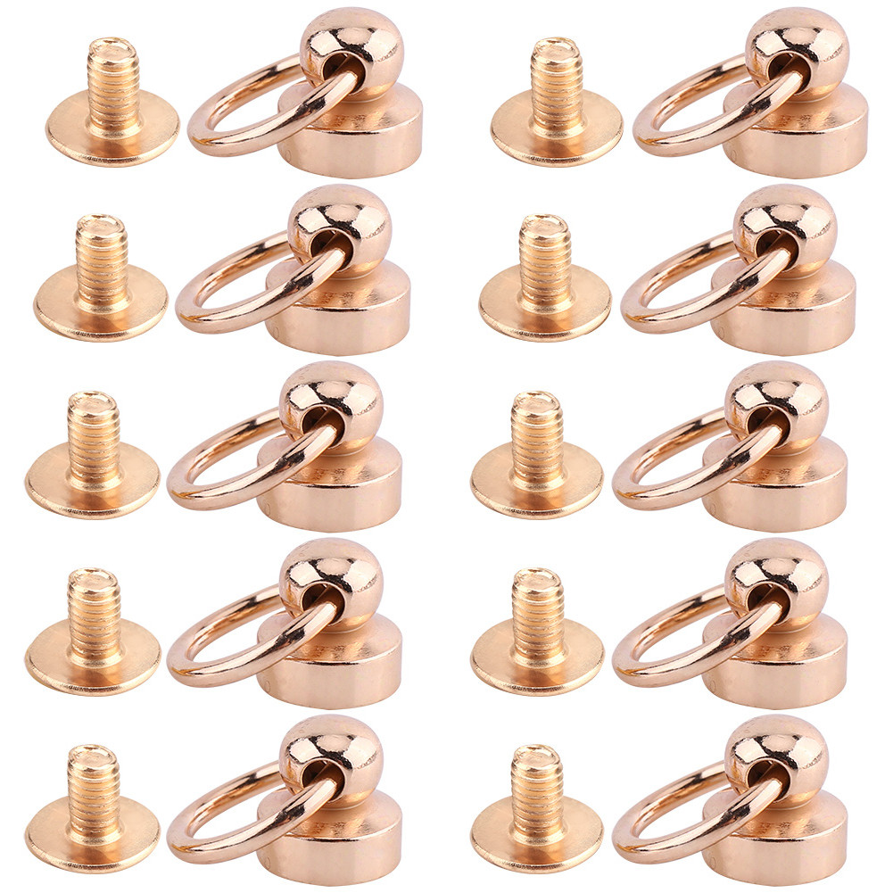 10pcs Brass Rivet Studs Durable Leathercraft Accessory For Bag Decoration For