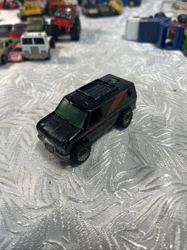 Hot Wheels A-Team Super Van Black Red Stripe Vintage Diecast Made Malaysia