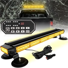 26" Amber 126LED Emergency Rooftop Strobe Lights Bar with Controller US STOCK