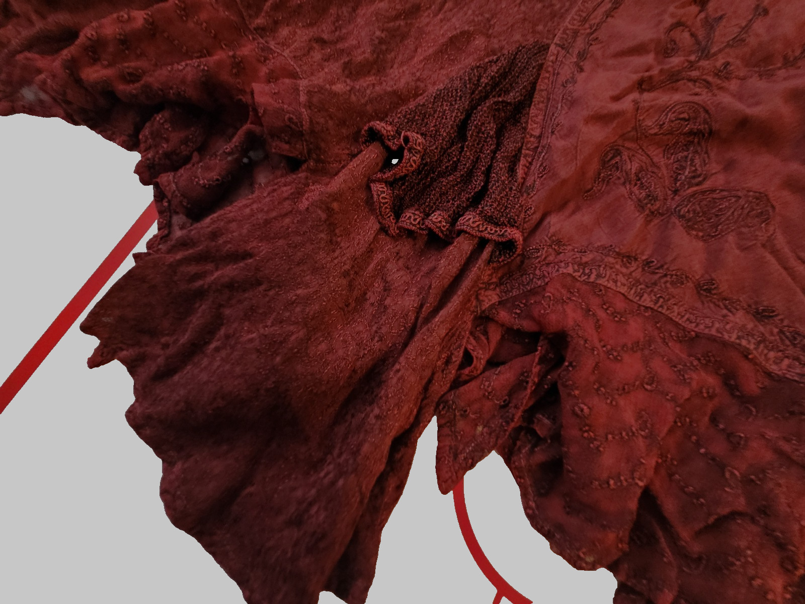 Flying High Footpath India Patchwork Embroidered … - image 7