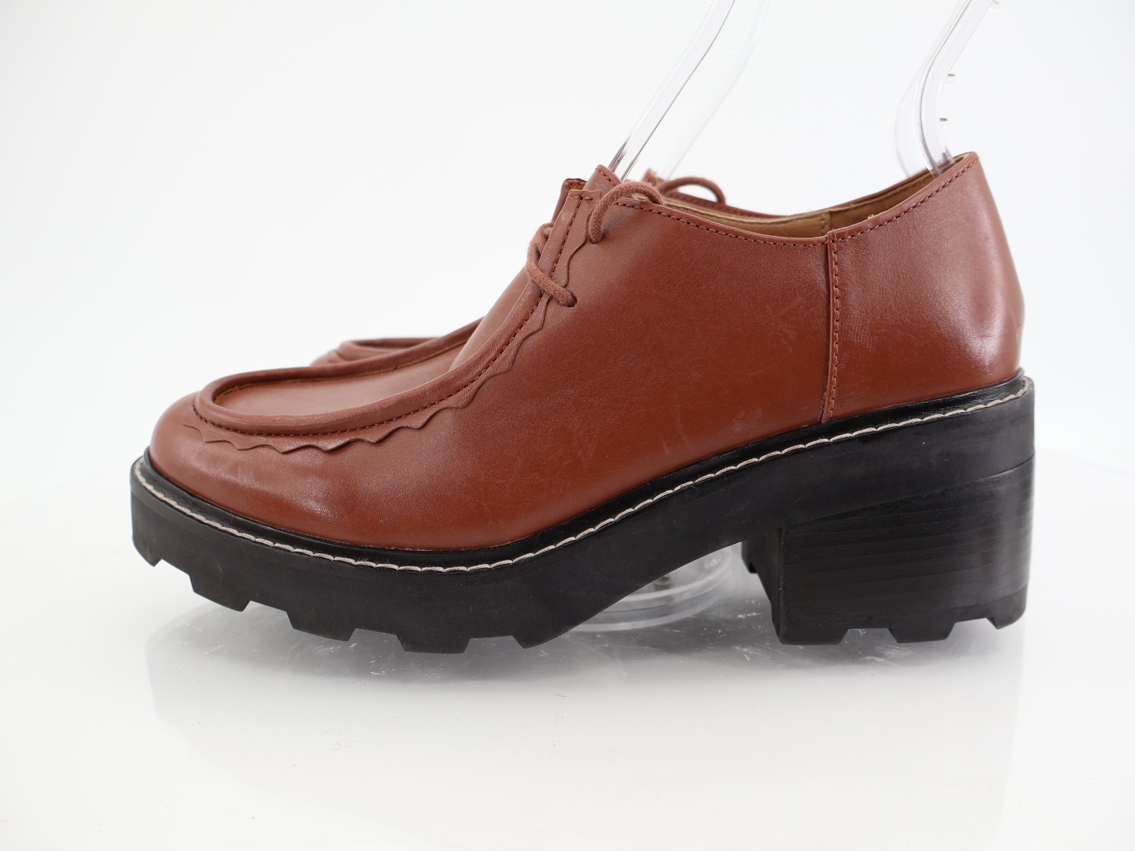 SAOLA Stivali da donna Madewell The Hempstead Desert taglia 9 5 in pelle marrone suola a strappo pizzo