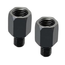 Motorcycle Mirror Adapter Hand Thread Black Universal 10mm Left to 10mm Right