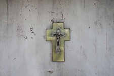 vintage Christ sur onyx,art sacré,Crucifix , croix, religieux a poser ou murale