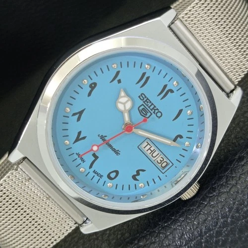 REFURBISHED VINTAGE SEIKO 5 AUTOMATIC 6309A JAPAN MENS ARABIC WATCH a441389-a
