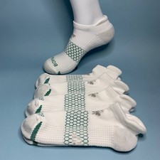 Bombas Men's Ankle Socks 4 Pair Pack White Green Size M Medium L XL Multi Size
