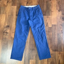 Polo Ralph Lauren Classic Fit Pants Mens 30x30 Blue Chino Flat Front Cotton