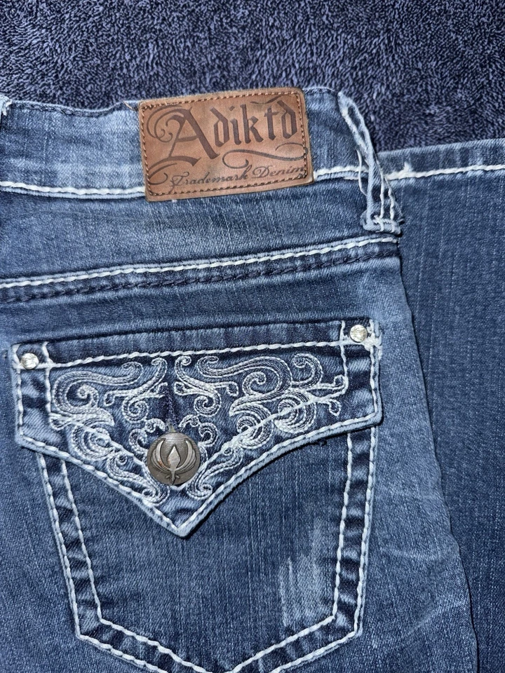 Jeans Adiktd Azul Denim Talla 0/W26 - Corte Bota tiro bajo. Mujer Foto 4 de 4