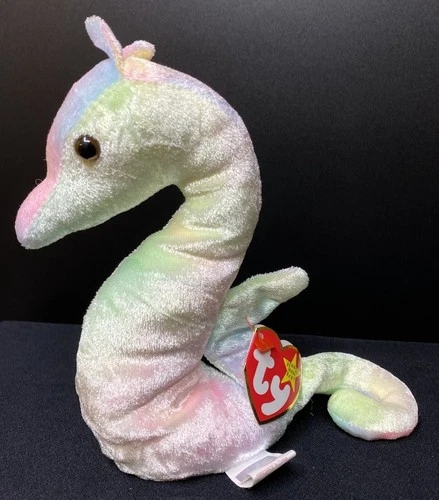 Neon the Rainbow Seahorse Ty Beanie Baby - Mint With Mint Tags Vintage 1999