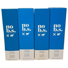 Lot of 4-No B.S Foaming Facial Face Cleanser Aloe Vera Cucumber Green Tea