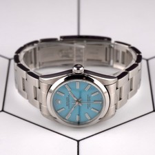 Rolex Oyster Perpetual 31mm Stainless Steel Baby Blue Dial Watch Ref 67480 10