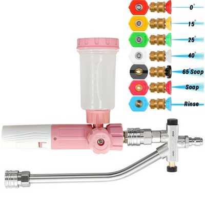 #ad Nozzle Tips Foam Cannon for High Pressure Washer with Dual Connector Accessory $8.99