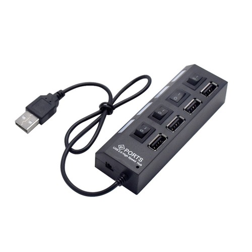 USB Hub 4 Sockets Independent USB 2.0 -Teiler (schwarz) USB -Splitter - Bild 3 von 12