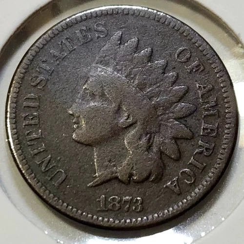 1873 Indian Head Cent "Open 3" - VG+ **Semi-Key: 11,676,500 Minted**