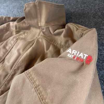 Ariat Men's FR CAT 4 2112 Lined Workhorse Work Jacket khaki Small ECU