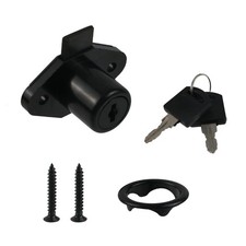 Drawer Lock with 2 Keys, Antique Black, Zinc Alloy, 1 Pack Smooth Operation...