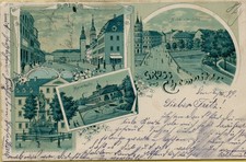 138451 AK Chemnitz Litho 1899 Markt Saxonia B...