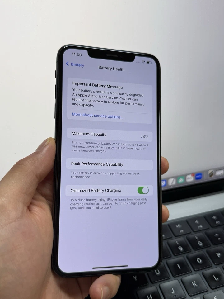 Apple iPhone XS Max 256 GB Desbloqueado de fábrica Gris espacial/Negro #23074 Foto 4 de 4