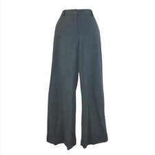 Eileen Fisher Charcoal Gray Wide Leg Career Office Corporate Dress Pants - S