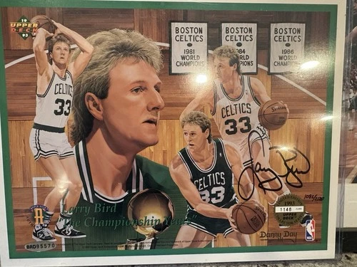 Larry Bird Autographed Original Photo Boston Celtics 1981 1984 1986 Upper Deck