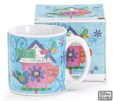 burton & Burton Coffee or Tea Mug-Painted Garden- Mom Means Love #9724986n 