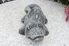 Steinfigur Krokodil, Gartenfigur Gartendeko Geschenk Figur Steinguss Tierfigur