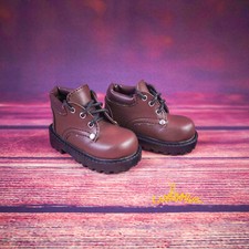 1/4MSD 1/3SD Uncle BJD PU Leather Shoes Round-toe Student Shoes with Rivet Deco
