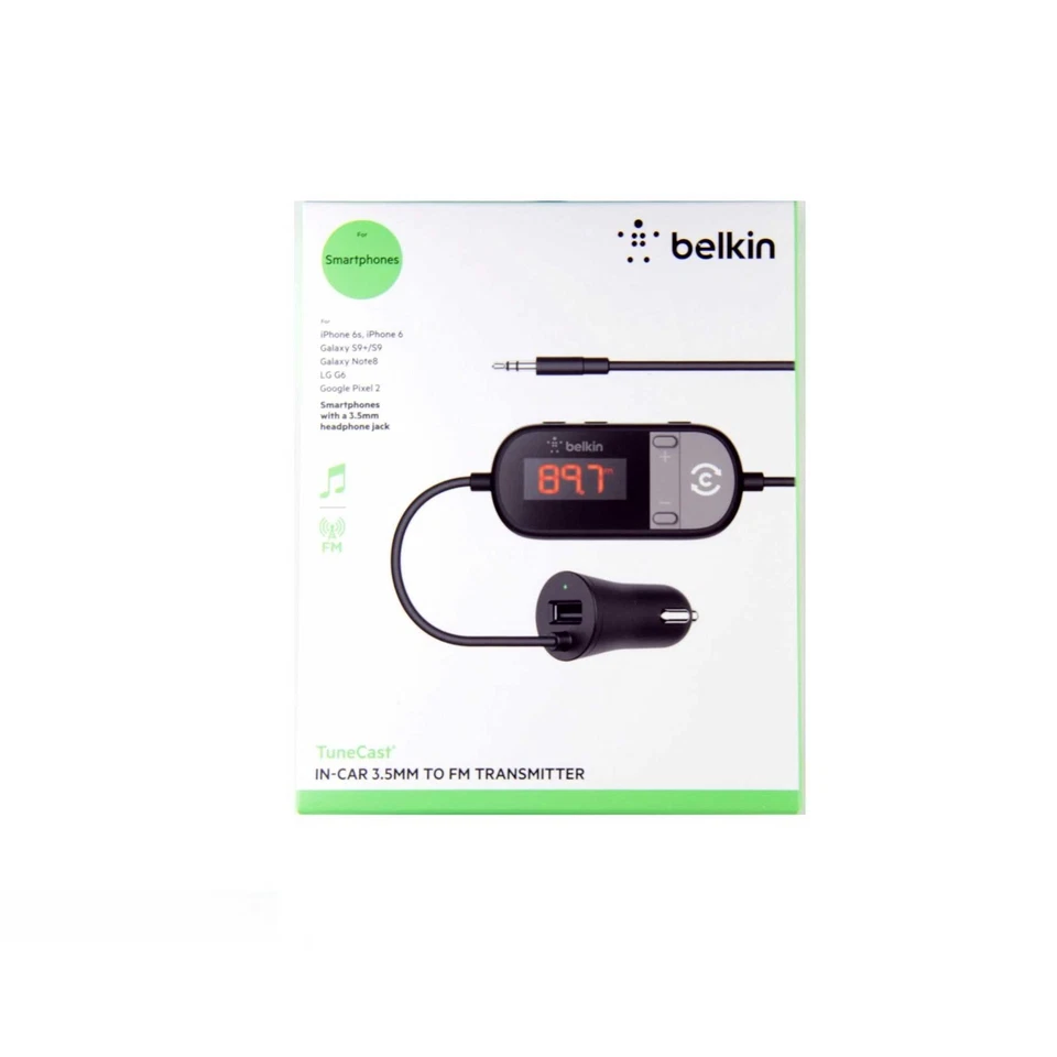 BELKIN TUNECAST IN-CAR FM TRANSMITTER 3.5MM FOR IPHONE 6 6S S9 *RETRN1* F8Z880AU - Image 3 of 4