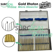 Rhoton Micro Dissector Set 20 Pieces Gold Surgical Instruments High Quality