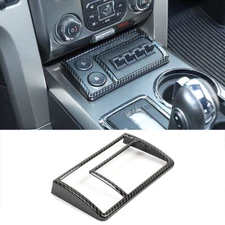 Center AUX Control Trim Cover for Ford F150 2009-2014 Carbon Fiber Accessories