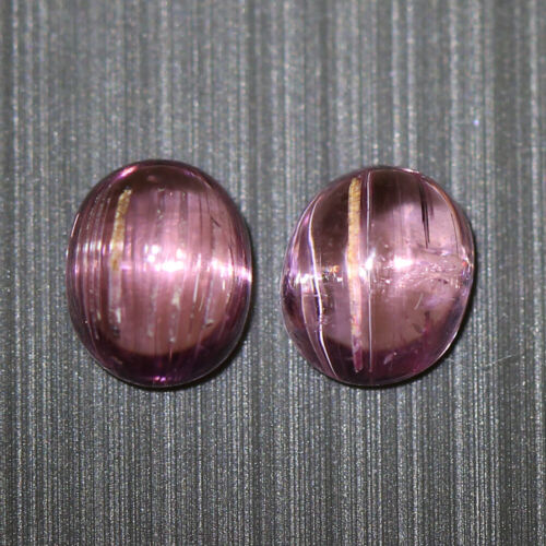 0.94 Cts_RAVISHING !! 5 x 4 Oval_100 % Natural Nice PINK Tourmaline CAT'S EYE - Picture 1 of 3