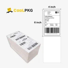2000 4x6 Fanfold Perforated Thermal Shipping Labels Zebra Rollo Printers CoolPKG