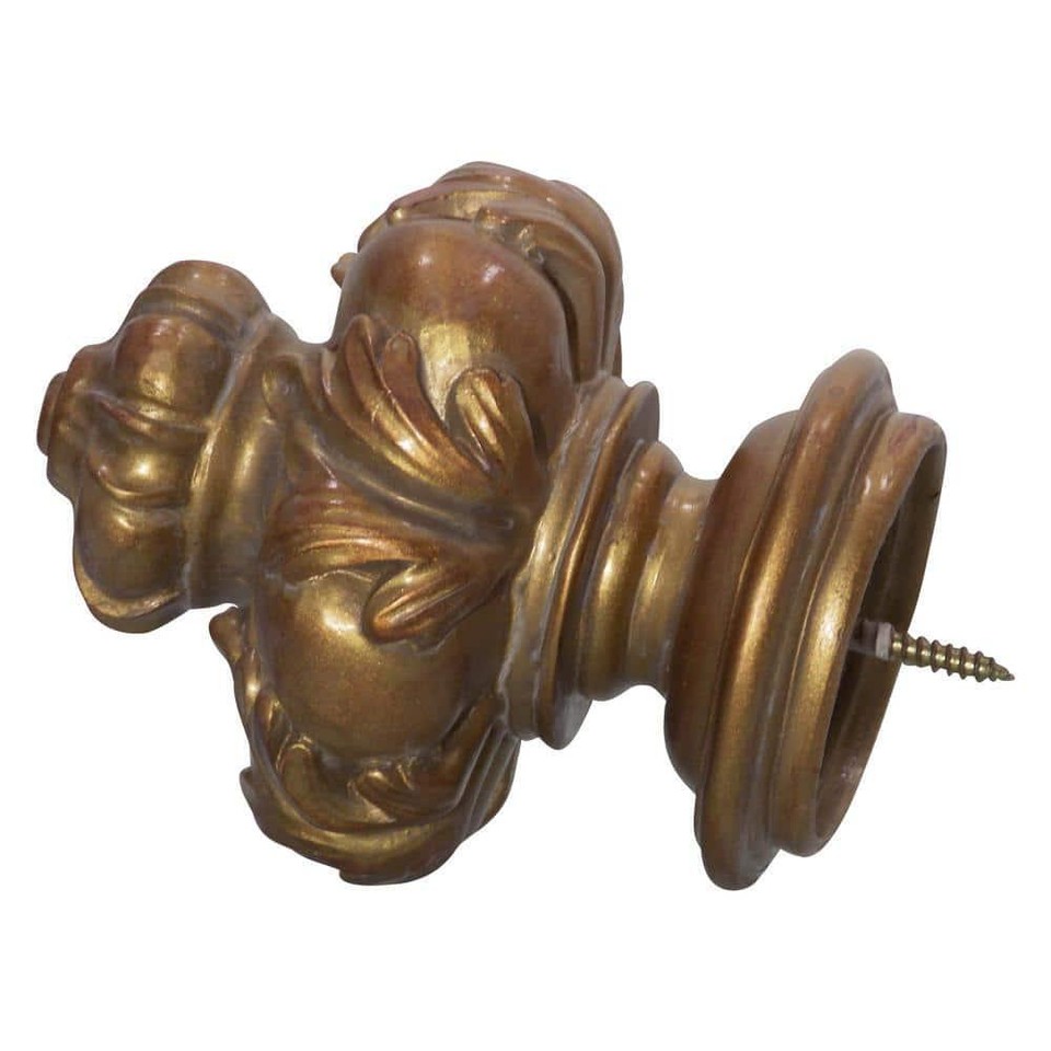 Classic Home Single Curtain Rods Single Curtain Rod Historical Gold W