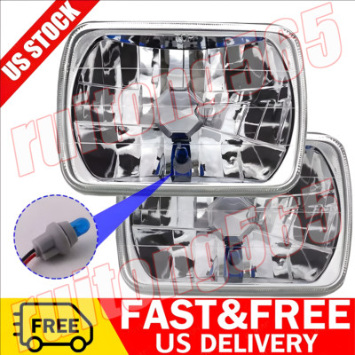 7X6 Glass Lens Headlight Glass Conversion 5x7 Kit to H4/9003 Bulb Type Housing