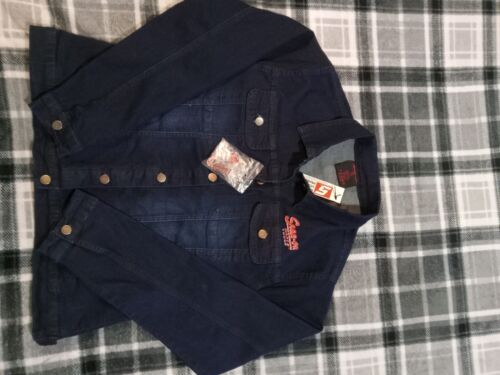 SNAP-ON Tools Denim Jacket Woman's XL Navy Blue Fade Jeans Workwear New W/Tags. - Picture 1 of 8