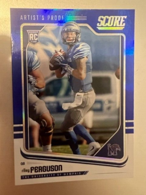 2018 Score Riley Ferguson Memphis Rookie RC #358 Artist's Proof