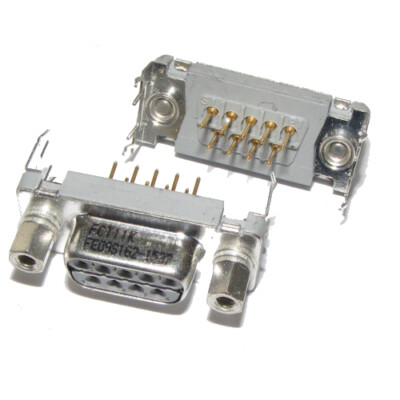 [2pcs] FE09S1G2-1537 Low Profile D-Sub Connector Female 9pins 2rows