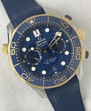 OMEGA Seamaster 300m Blue Dial Chrono Gents Watch Steel & Gold 2023 Box Papers