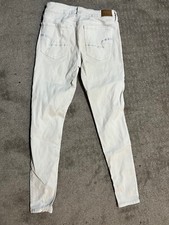 American Eagle Next Level Stretch Solid Jegging Pants 6 reg Distress Light Blue