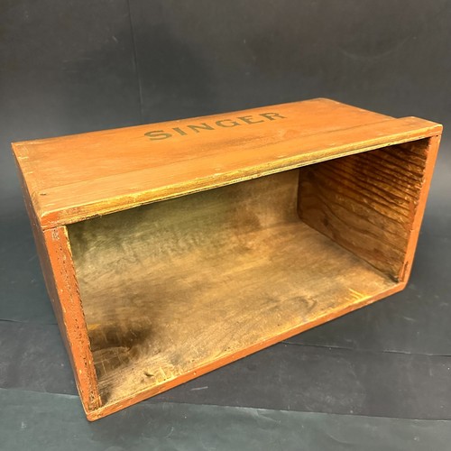 1910 SINGER SEWING MACHINE BENTWOOD BOX CARRYING CASE COVER FULL SIZE 201 15 66 - Picture 10 of 24