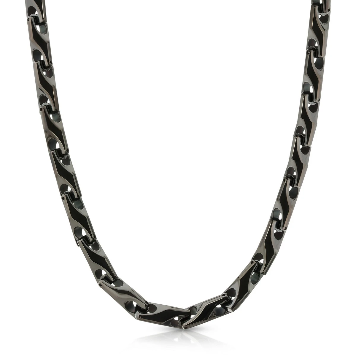 Mens black tungsten best sale necklace