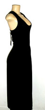 NEWT BANANA REPUBLIC WOMEN BLACK KNIT CROSS BACK MAXI SLEEVELESS DRESS MEDIUM