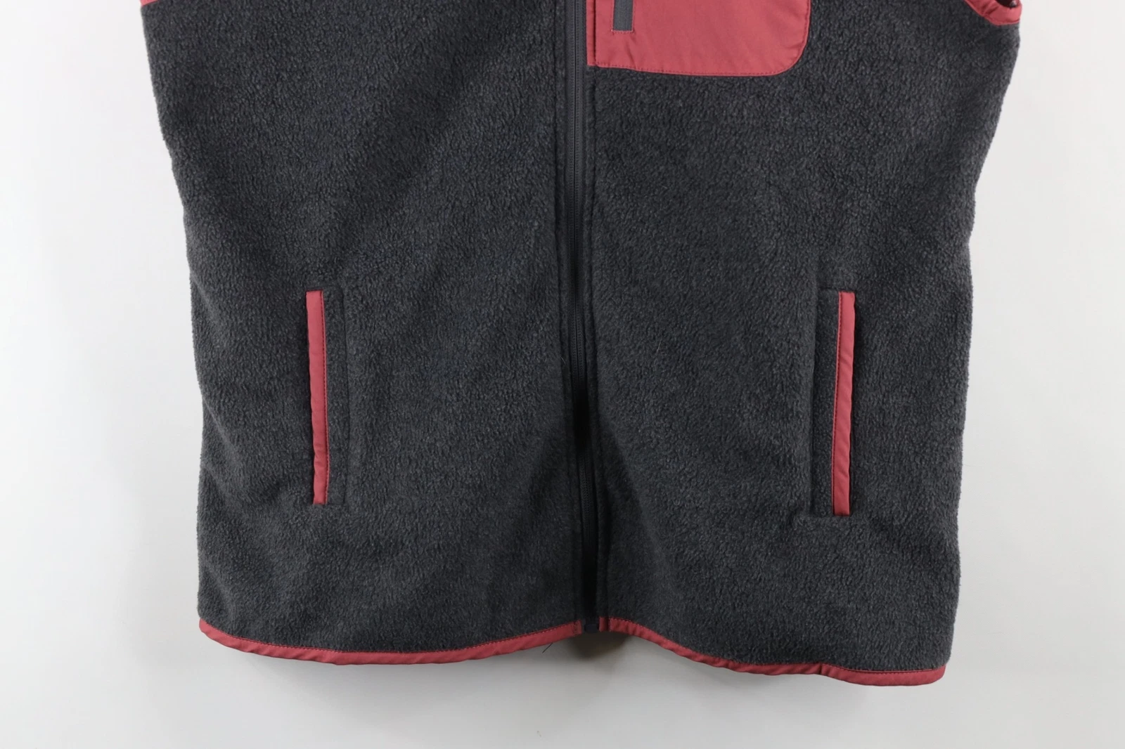 Simply Southern Mens Medium Spell Out Color Block Full Zip Fleece Vest Jacket - product detail image 3