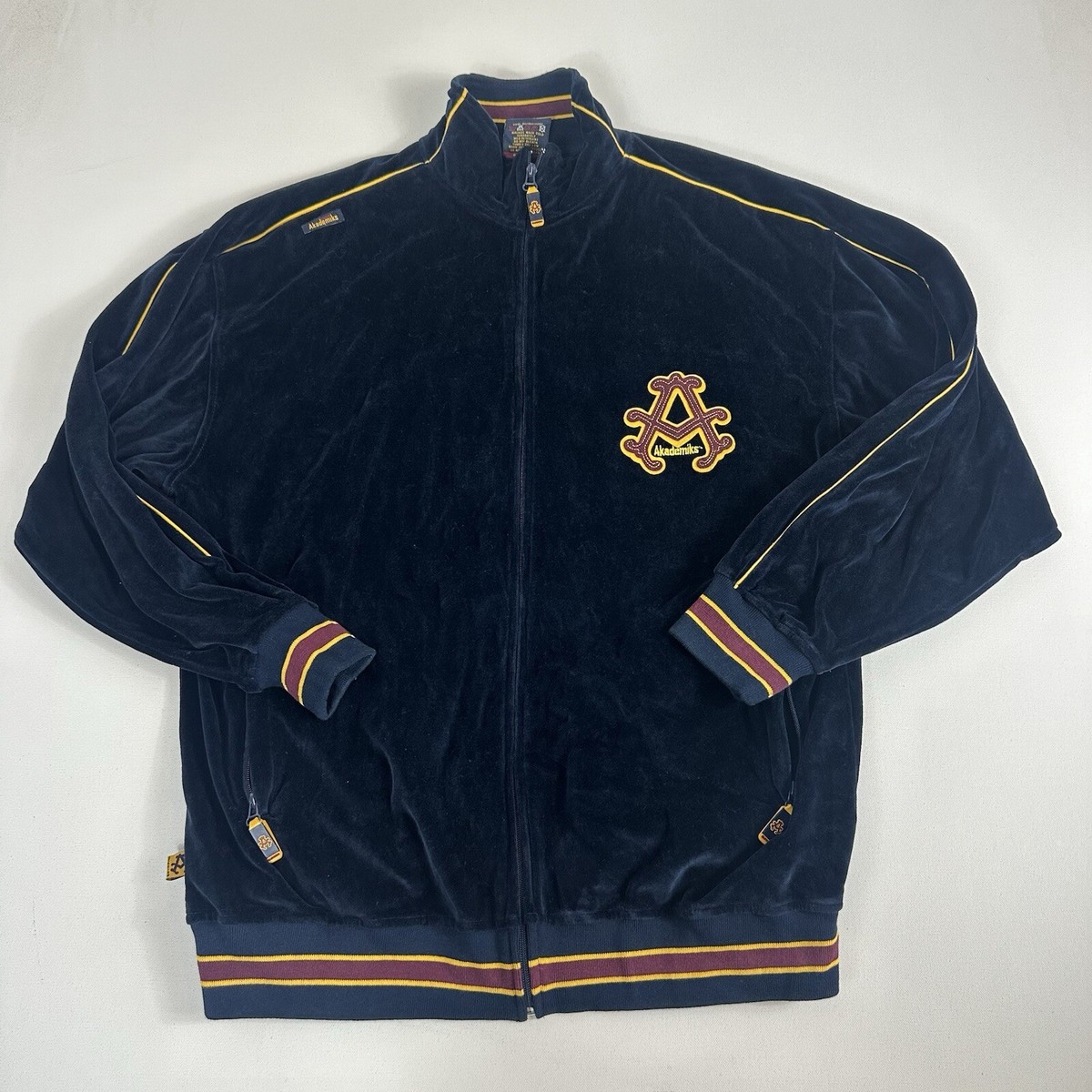 Vintage akademiks Track Jacket Velour Mens Size XL Stadium Vintage akademiks Track Jacket Velour Mens Size XL Stadium
